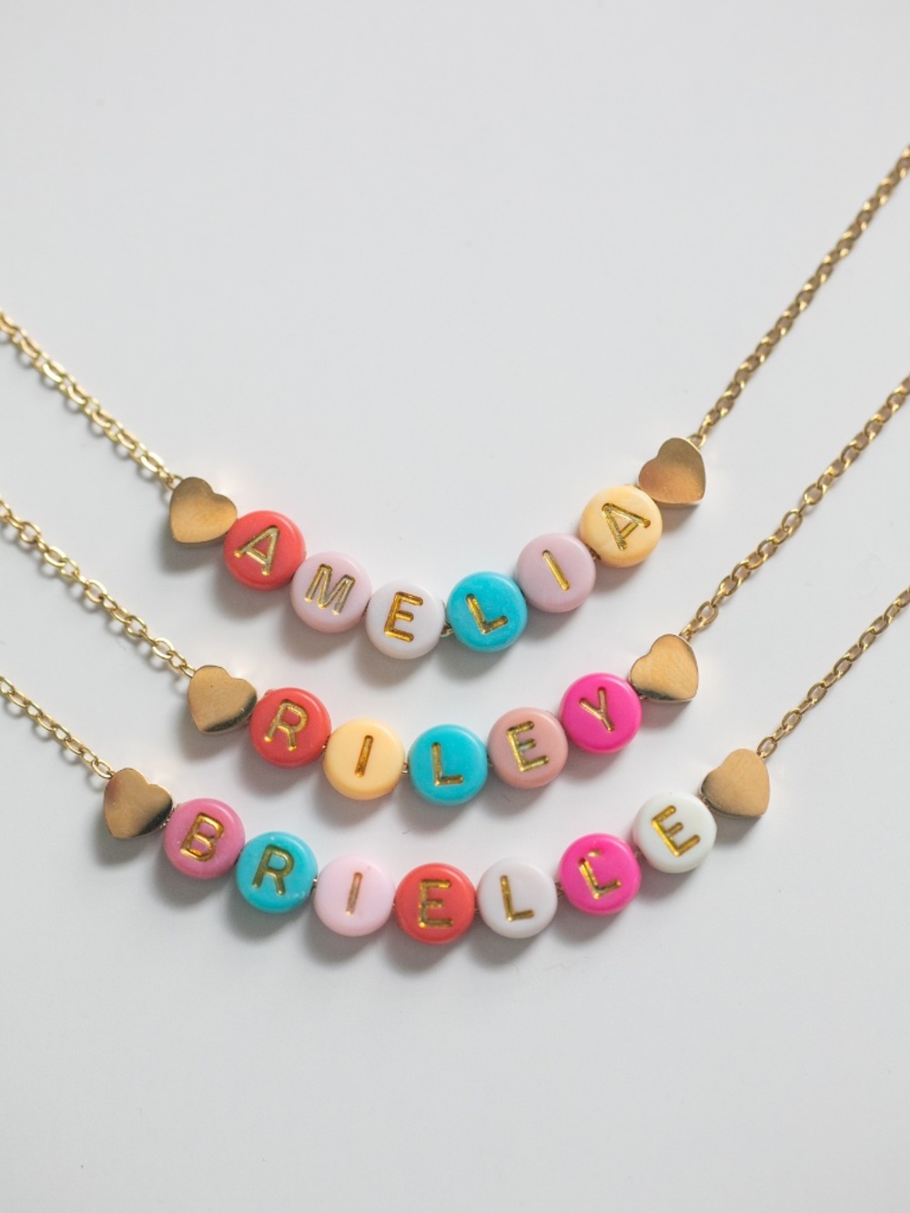 Custom Name Necklace | Colorful Beaded Letter Necklace | Personalized Necklace